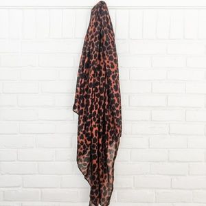 Tasha Leopard Cheetah Print Thin Scarf